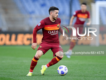 Carles Perez of AS Roma during the Serie A match between AS Roma and Bologna FC at Stadio Olimpico, Rome, Italy on 11 April 2021. (