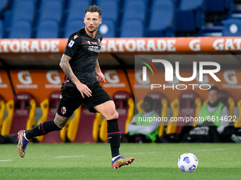 Mitchell Dijks of Bologna FC during the Serie A match between AS Roma and Bologna FC at Stadio Olimpico, Rome, Italy on 11 April 2021. (
