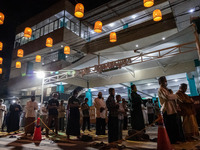 Indonesian Muslims perform the first Tarawih prayers to start the holy month of Ramadan at Jogokariyan Mosque in Yogyakarta, Indonesia on Ap...
