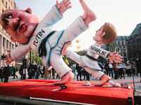 Jacques Tilly carnival float is seen during the protest supporting Russian opposition politician Alexei Navalny and demand his release from...