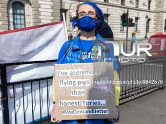 Anti Brexit and Tory Sleaze Protest on Wednesday 21st April 2021.  (