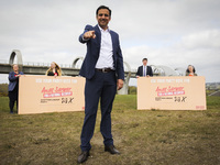Scottish Labour Leader Anas Sarwar campaigns for the up-and-coming Scottish Elections by visiting the Falkirk Wheel to promote a second vote...