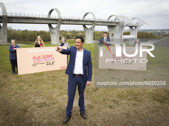 Scottish Labour Leader Anas Sarwar campaigns for the up-and-coming Scottish Elections by visiting the Falkirk Wheel to promote a second vote...