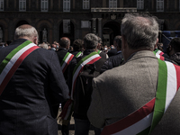 Mayors from Southern Italy take to the streets of Piazza Plebiscito in Naples to demand transparency on the distribution of Next Generation...