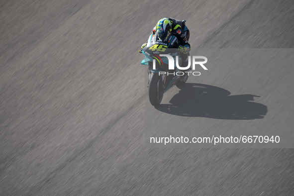 Valentino Rossi (46) of Italy and Petronas Yamaha SRT during the qualifying of Gran Premio Red Bull de España at Circuito de Jerez - Angel N...