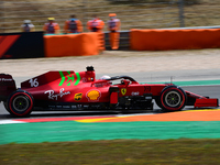 Charles Leclerc of Scuderia Mission Winnow Ferrari drive his SF21 single-seater during free practice of Portuguese GP, third round of Formul...