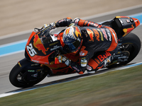 Raul Fernandez (#25) of Spain and Red Bull KTM Ajo Kalex during the qualifying of Gran Premio Red Bull de España at Circuito de Jerez - Ange...