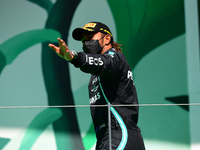 Lewis Hamilton of Mercedes-AMG Petronas F1 Team win Portuguese GP, third round of Formula 1 World Championship in Autodromo Internacional do...