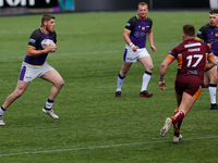 
 Nathan Wilde of Newcastle Thunder has a run during the BETFRED Championship match between Newcastle Thunder and Batley Bulldogs at Kingsto...