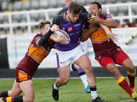 
 Sam Wilde of Newcastle Thunder drives forward during the BETFRED Championship match between Newcastle Thunder and Batley Bulldogs at Kings...