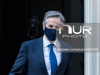 LONDON, UNITED KINGDOM - MAY 04, 2021: U.S. Secretary of State Antony Blinken leaves 10 Downing Street after talks with British Prime Minist...