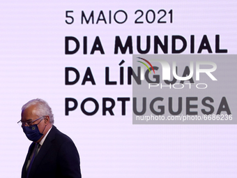 Portuguese Prime Minister Antonio Costa is seen during a ceremony marking the World Portuguese Language Day at Centro Cultural de Belem in L...