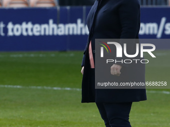 EDGWARE, ENGLAND - MAY 05:Chelsea Ladies Head Coach Emma Hayes  during  FA Women's Spur League betweenTottenham Hotspur and Chelsea  at The...