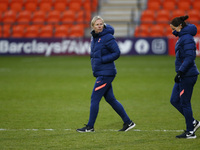 L-R Rehanne Skinner manager of Tottenham Hotspur Women and Lauren Smith Assistant Coach of Tottenham Hotspur Women during  FA Women's Spur L...