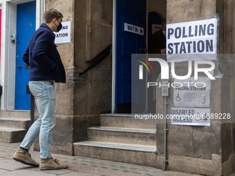 Polling begins in the loc council and mayoral elections on 6th May 2021 in London, UK. (