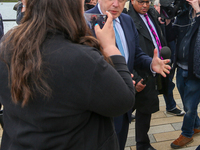 UK Prime Minister Boris Johnson has his photograph taken during a visit to Hartlepool, County Durham, UK on 7th May 2021, after the Conserva...