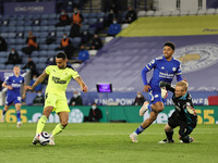 Callum Wilson of Newcastle United scores his sides third goal of the match during the Premier League match between Leicester City and Newcas...