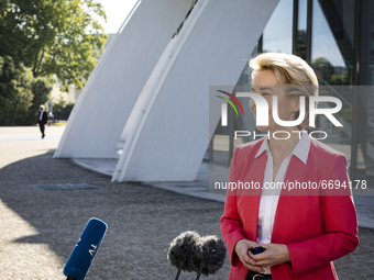 Ursula Von der Leyen President of the European Commission at Arrival of the heads of state and government and leaders of the European instit...