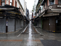 The empty streets in Istanbul, Turkey seen on May 8, 2021. amid the coronavirus lockdown. Turkey imposed a curfew which started on April 29...
