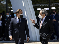 Prime Minister Frances Emmanuel Macron and Italian Prime Minister Mario Draghi heads for family photography.
Social summit of the European C...