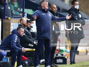  Wayne Hatswell Assistant Manager of Newport County during Sky Bet League Two between Southend United and Newport Countyat Roots Hall Stadiu...