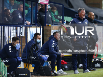  Wayne Hatswell Assistant Manager of Newport County during Sky Bet League Two between Southend United and Newport Countyat Roots Hall Stadiu...