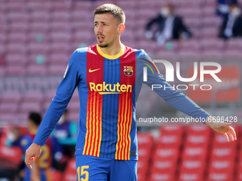 Clement Lenglet during the match between FC Barcelona and Club Atletico Madrid, corresponding to the week 35 of the Liga Santander, played a...