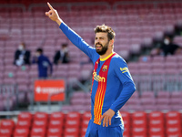 Gerard Pique during the match between FC Barcelona and Club Atletico Madrid, corresponding to the week 35 of the Liga Santander, played at t...