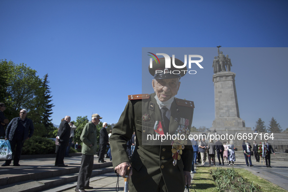 On May 9, 2021, people laid wreaths and flowers at the monument of the Soviet Army in Sofia, Bulgaria. Victory Day on 09 May 2021 marked the...