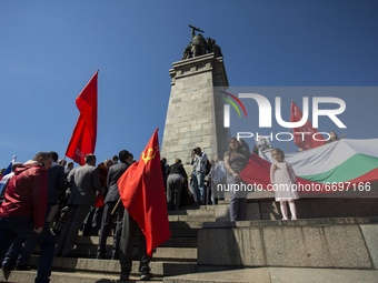 On May 9, 2021, people laid wreaths and flowers at the monument of the Soviet Army in Sofia, Bulgaria. Victory Day on 09 May 2021 marked the...