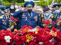Veteran salutes during the celebrations of the remembrance of the Victory Day of the Second World War on  9th of May in the Tomb of the Unkn...