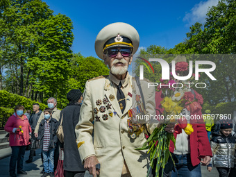 A veteran with his military suit of the Second World War during the remembrance of the Victory Day on May 9th in Kiev, Ukraine. (