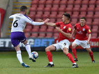  Ryan Wintle of Crewe Alexandra tussles with Sean Goss of Shrewsbury Town during the Sky Bet League 1 match between Crewe Alexandra and Shre...
