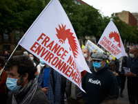 Members of the NGO 'France Nature Environment'. For the 2nd time, citizens, NGOs, associations took to the streets to protest against the pl...