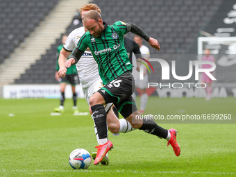  Rochdale's Matt Done during the first half of the Sky Bet League One match between MK Dons and Rochdale at Stadium MK, Milton Keynes, UK on...