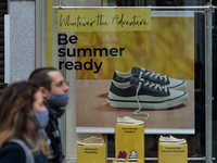 A sticker 'Be Summer Ready' seen in a shop window in Dublin center during the final days of the COVID-19 lockdown. 
On Sunday, 9 May 2021, i...