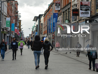 A general view of Dublin's Henry Street during the final days of the level five COVID-19 lockdown. 
On Sunday, 9 May 2021, in Dublin, Irelan...