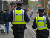 Members of An Garda Siochana (Irish Police) patrol Dublin's city center during the final days of the COVID-19 lockdown. 
On Sunday, 9 May 20...