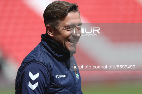   Northampton Town manager Jon Brady during the Sky Bet League 1 match between Sunderland and Northampton Town at the Stadium Of Light, Sund...