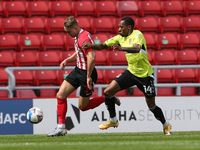  Jack Diamond of Sunderland in action with Mickel Miller of Northampton Town  during the Sky Bet League 1 match between Sunderland and Nort...