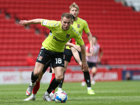  Bryn Morris of Northampton Town in action with Sunderland's  Jordan Jones  during the Sky Bet League 1 match between Sunderland and Northam...