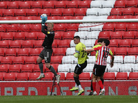   Jonathan Mitchell of Northampton Town claims a cross during the Sky Bet League 1 match between Sunderland and Northampton Town at the Stad...