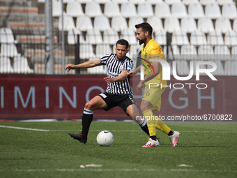 Rodrigo Soares #2 of PAOK and Bruno Gama #16 of Aris in action during the soccer match between PAOK v Aris for the Play-off of Super League...