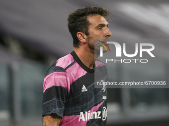 Gianluigi Buffon of Juventus FC during the Serie A match between Juventus FC and AC Milan at Allianz Stadium on May 09, 2021 in Turin, Italy...