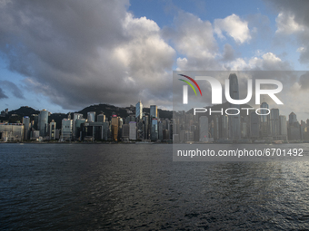 A General view showing the Hong Kong City Skyline in Hong Kong, Monday, May 10, 2021. (