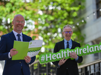 (L-R) Stephen Donnelly, Ireland's Minister of Health and Frank Feighan, Minister of State for Public Health, Well Being and National Drugs S...