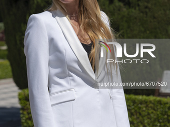 The actress Carolina Cerezuela poses during the portrait session in Madrid, Spain, on May 12, 2021. (