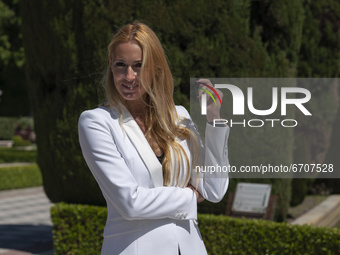 The actress Carolina Cerezuela poses during the portrait session in Madrid, Spain, on May 12, 2021. (