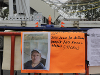 A photograph was placed at ground zero between the Tezonco and Olivos stations of Line 12 of the Metro Collective Transport System in Mexico...