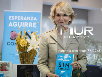 Spanish politician Esperanza Aguirre during the presentation of the book 'Sin Complejos' in Madrid, Spain on May 14, 2021. (